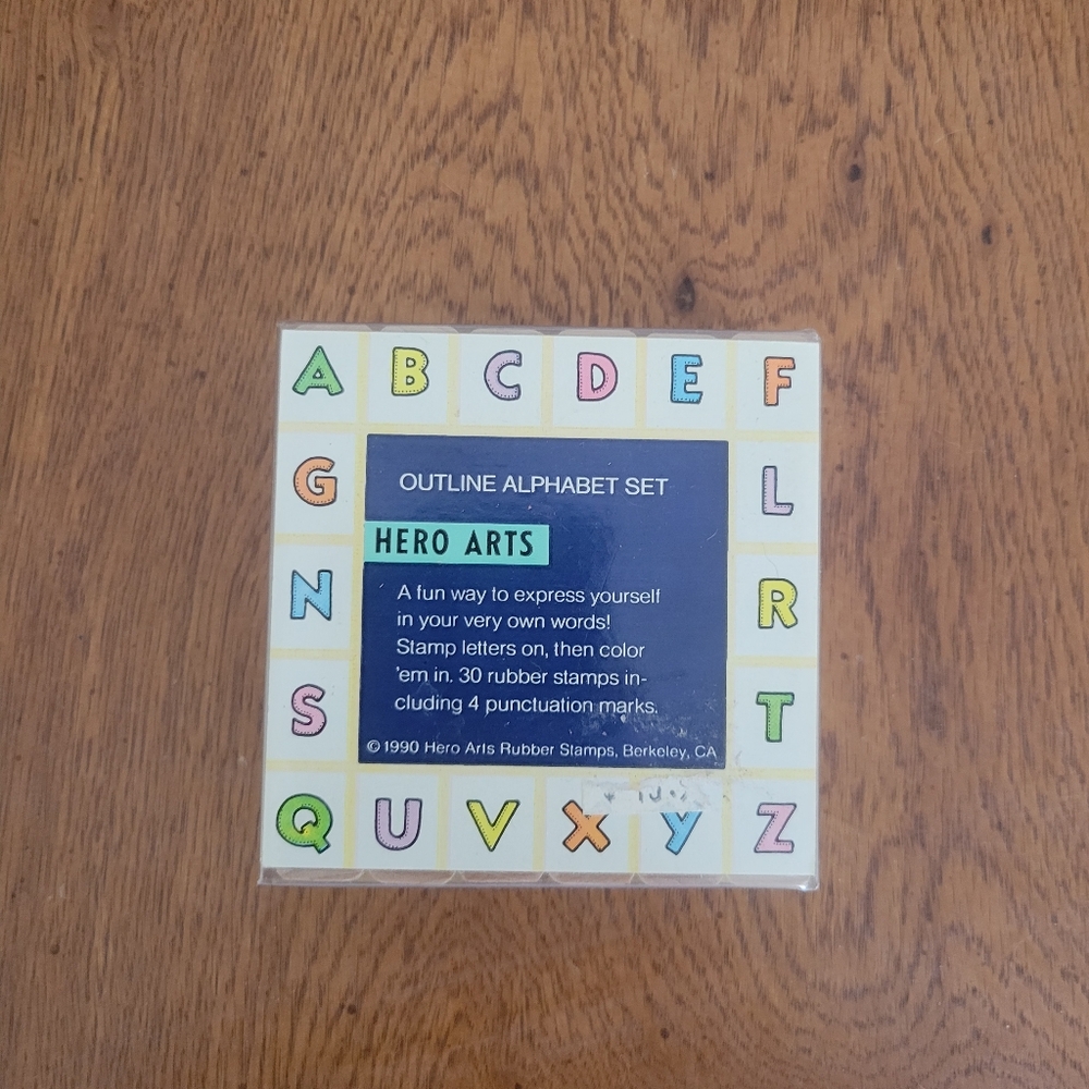 Hero Arts Outline Alphabet Stamp Set